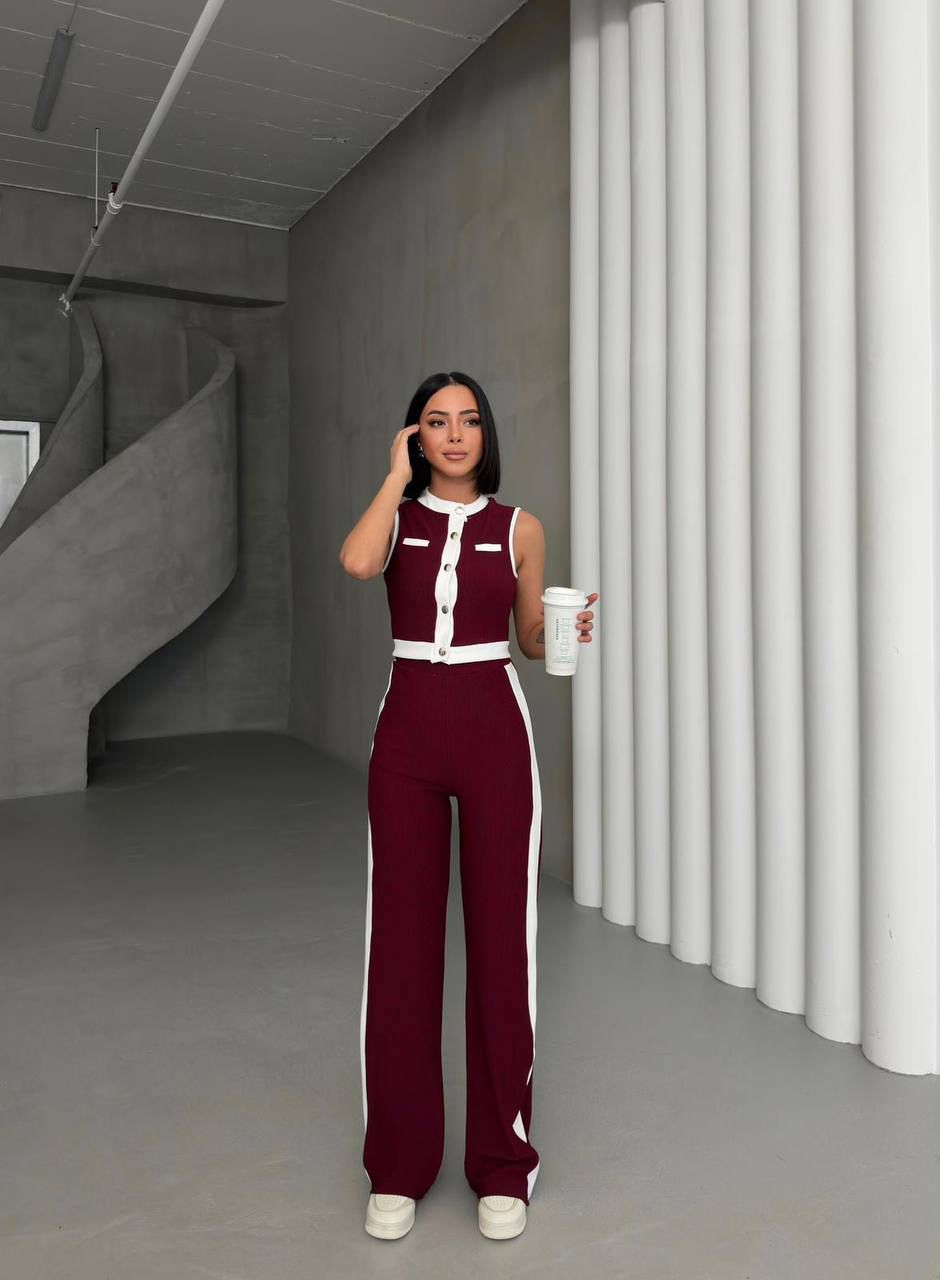 Conjunto Burgundy chic